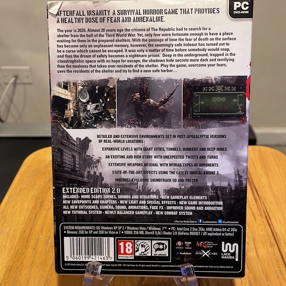 PC DVD-ROM Afterfall Insanity Extended Edition 2.0 Game GUC - Picture 2 of 2